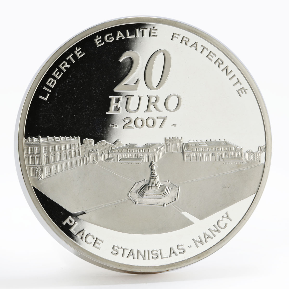 France 20 euro Stanislav Leshchinsky Monument proof silver coin 2007
