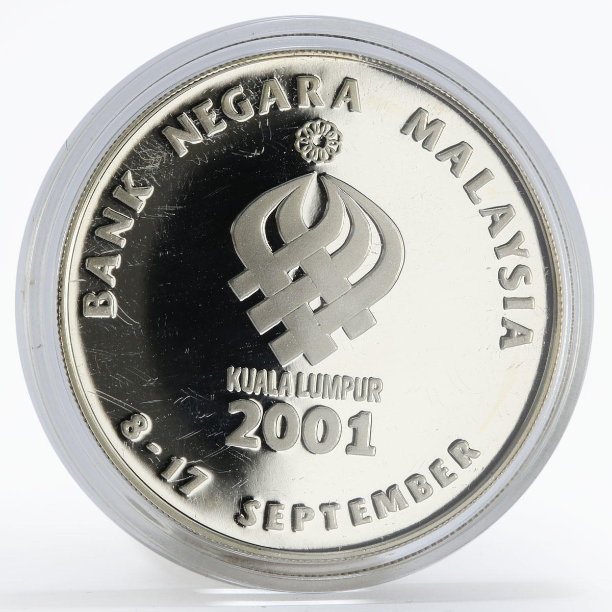 Malaysia 10 ringgit XXI Sukan Sea Games proof silver coin 2001