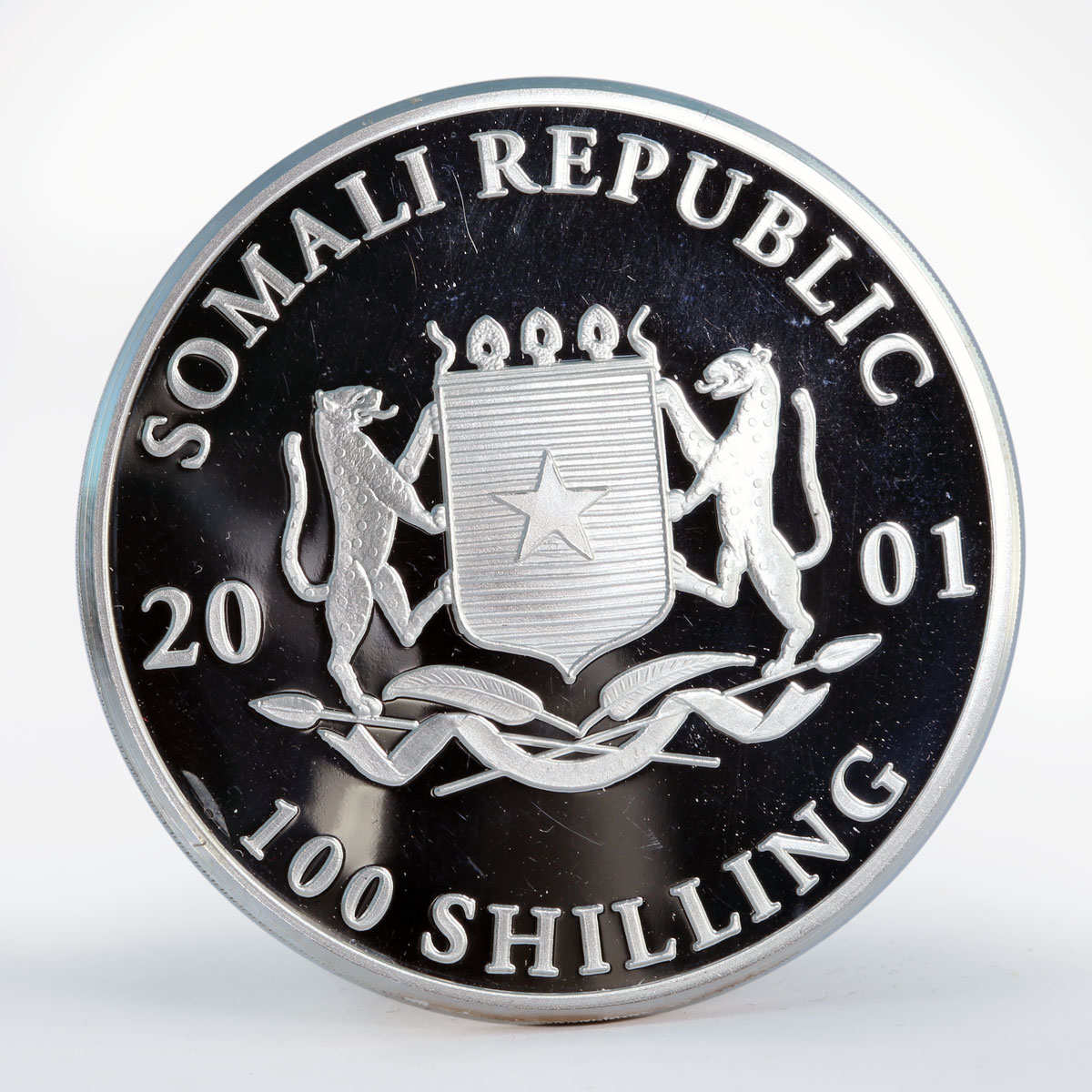 Somalia set of 2 coins 3333 Years of Accession Tutanchamon proof silver 2001