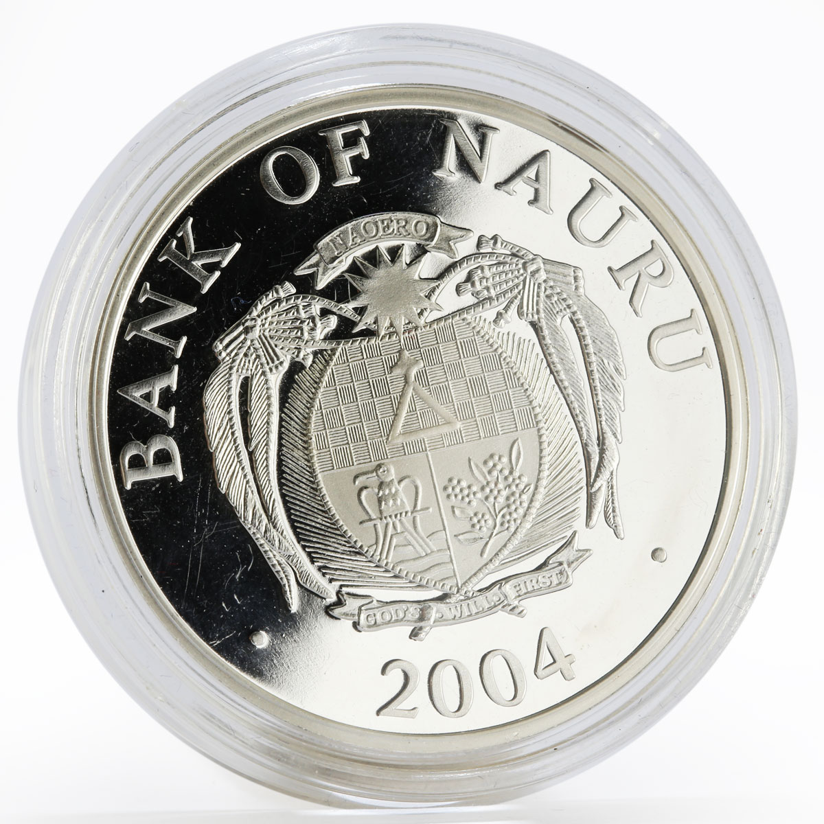Nauru 10 dollars Italy Colesum in Rome silver gilded coin 2004