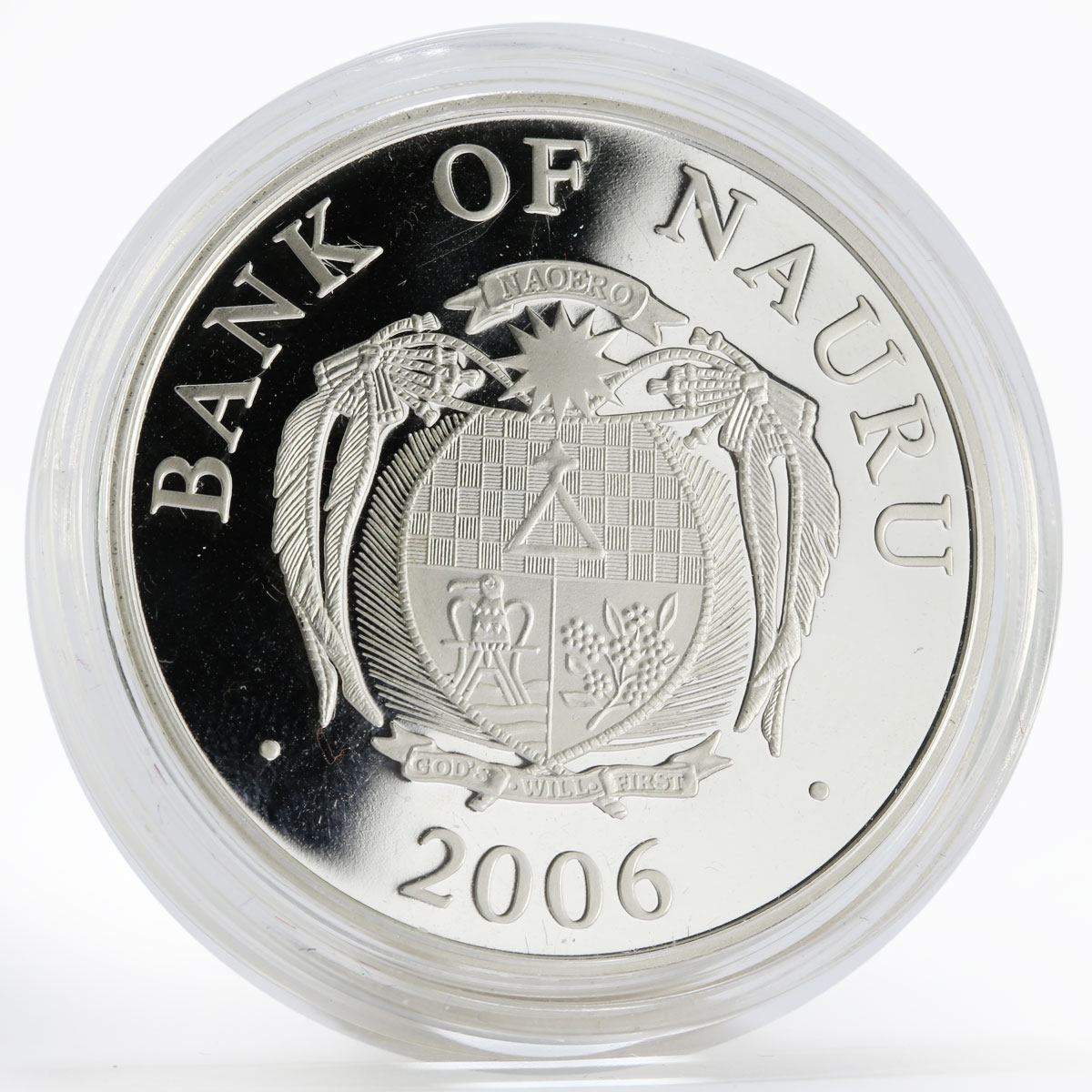 Nauru 10 dollars France Le Mont Saint Michel silver gilded coin 2006