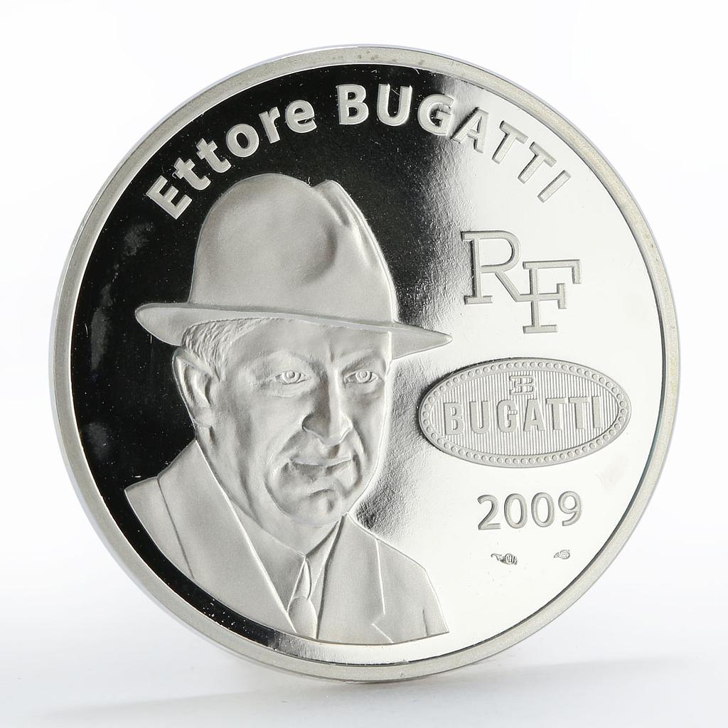 France 10 euro 100th Anniversary Brand Ettore Bugatti silver coin 2009