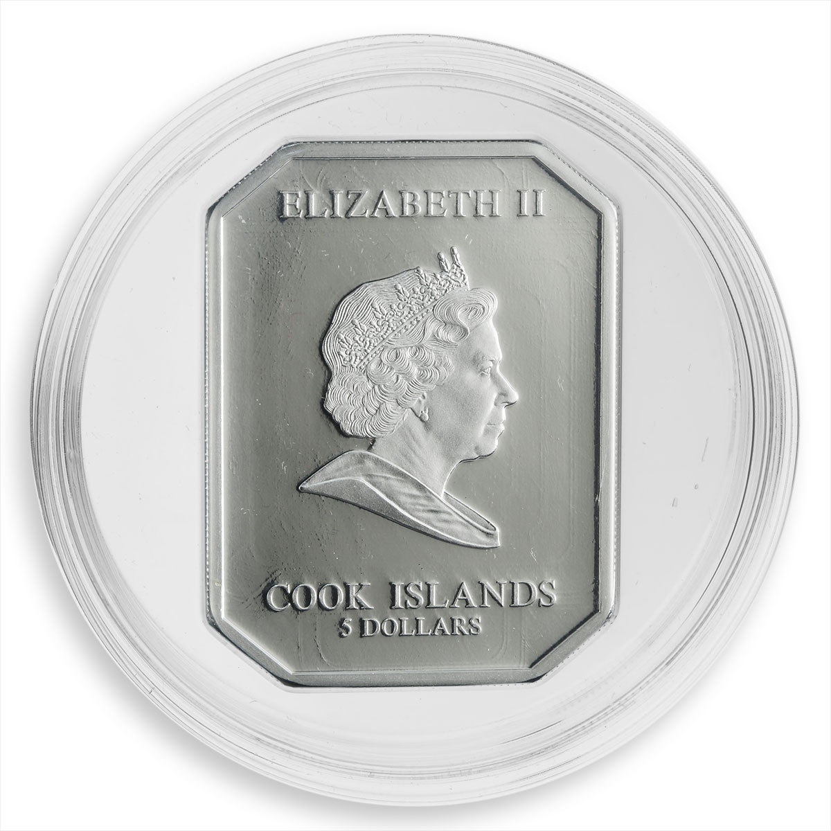 Cook Islands 5 dollars Vatican Art The Pieta Swarovski crystal silver coin 2009