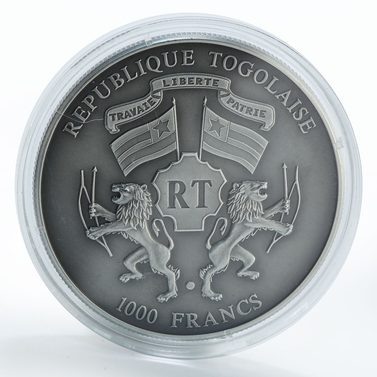 Togo 1000 francs set of 2 coins Sports Antiques silver 2004
