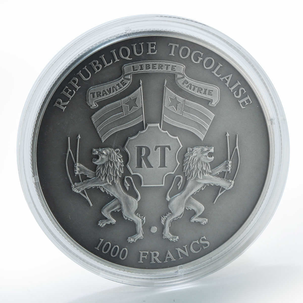 Togo 1000 francs set of 2 coins Sports Antiques silver 2004