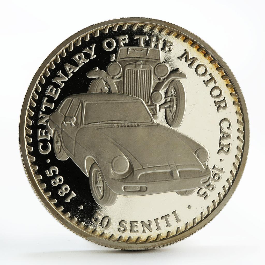 Tonga 50 seniti MGB GT and MG TA Motor Car copper-nickel coin 1985