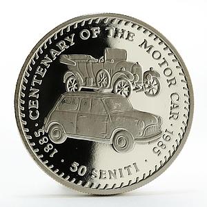 Tonga 50 seniti Cowley and Morris Motor Car copper-nickel coin 1985