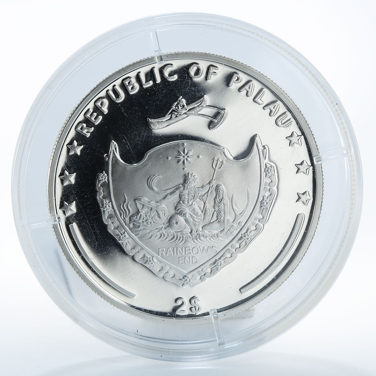 Palau, 2 dollars, 2011, Our Lady of Lichen, 1/2 oz Silver