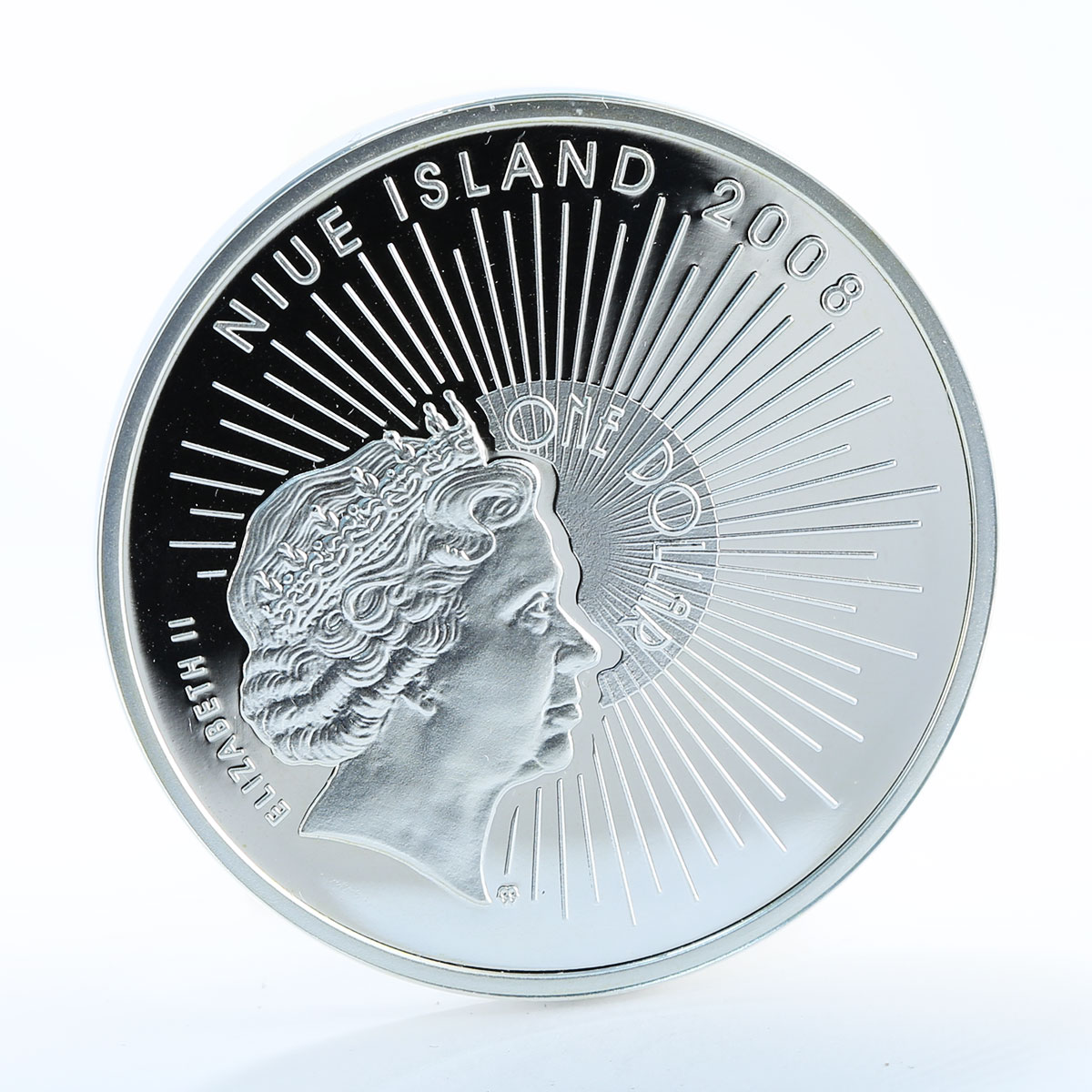 Niue 1 dollar Sochi Sea Port Russia silver proof coin 2008