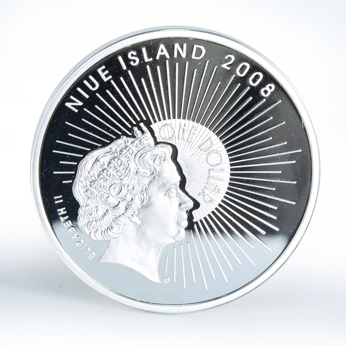 Niue 1 dollar Sochi Sea Port Russia silver proof coin 2008