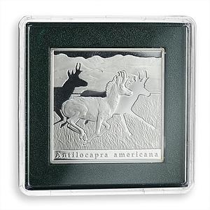 Niue 1 dollar Series Oddities of Nature Pronghorn Antilocapra silver coin 2010