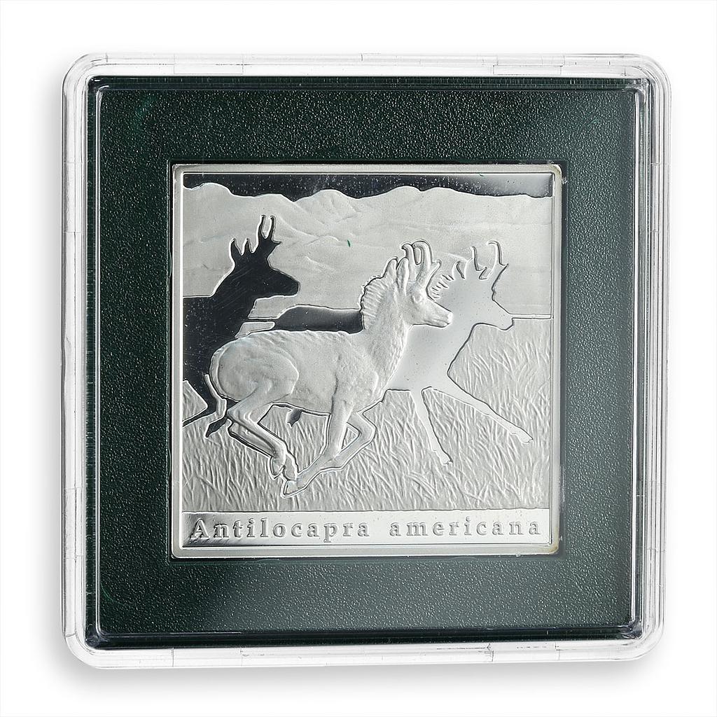 Niue 1 dollar Series Oddities of Nature Pronghorn Antilocapra silver coin 2010