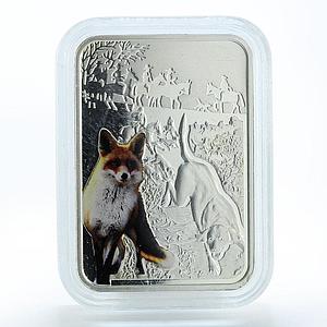 Niue 1 dollar Art of Hunting Fox Dog Horse silver coin 2012