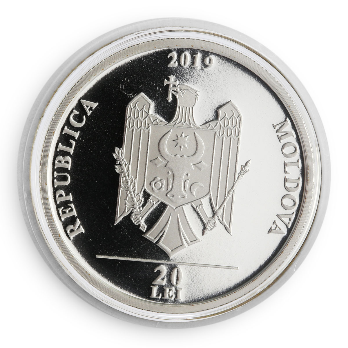 Moldova 20 lei Goat with Three Kids fairy tale folklore proof coin 2019