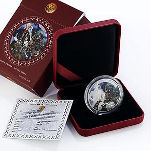 Cameroon 1000 francs General Alexander Suvorov colored silver coin 2019