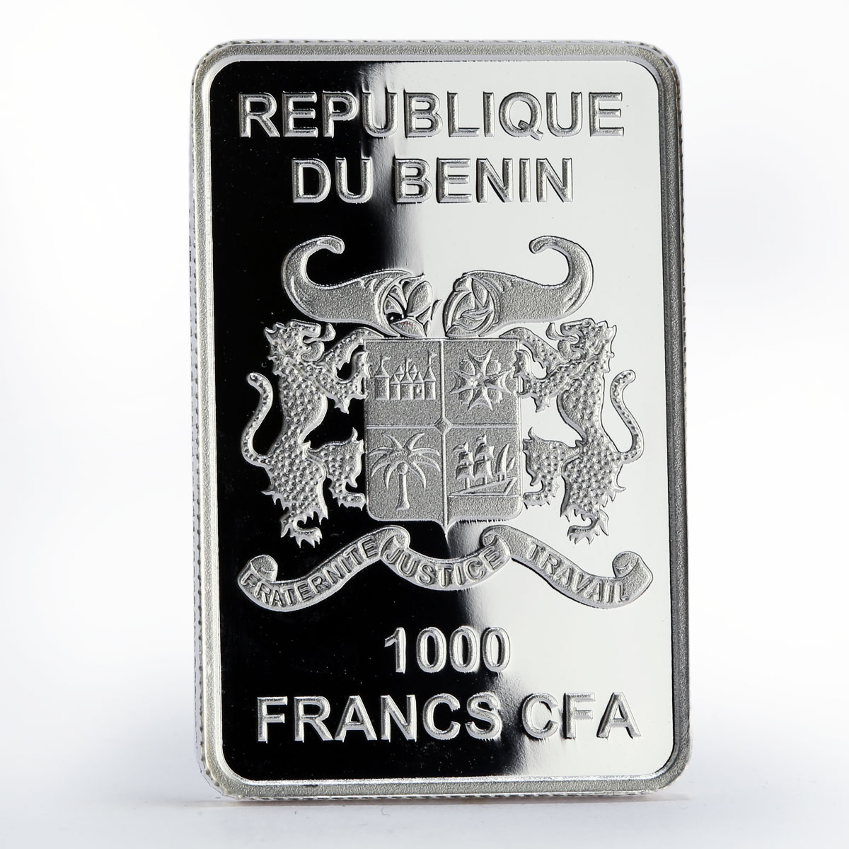 Benin 1000 francs German Knight colored proof silver coin 2014