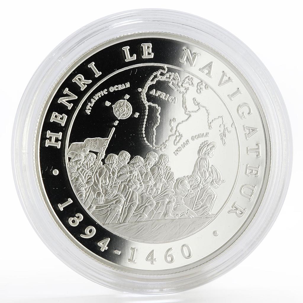 Congo 10 francs Henry Navigator Explorer of Africa proof silver coin 1999