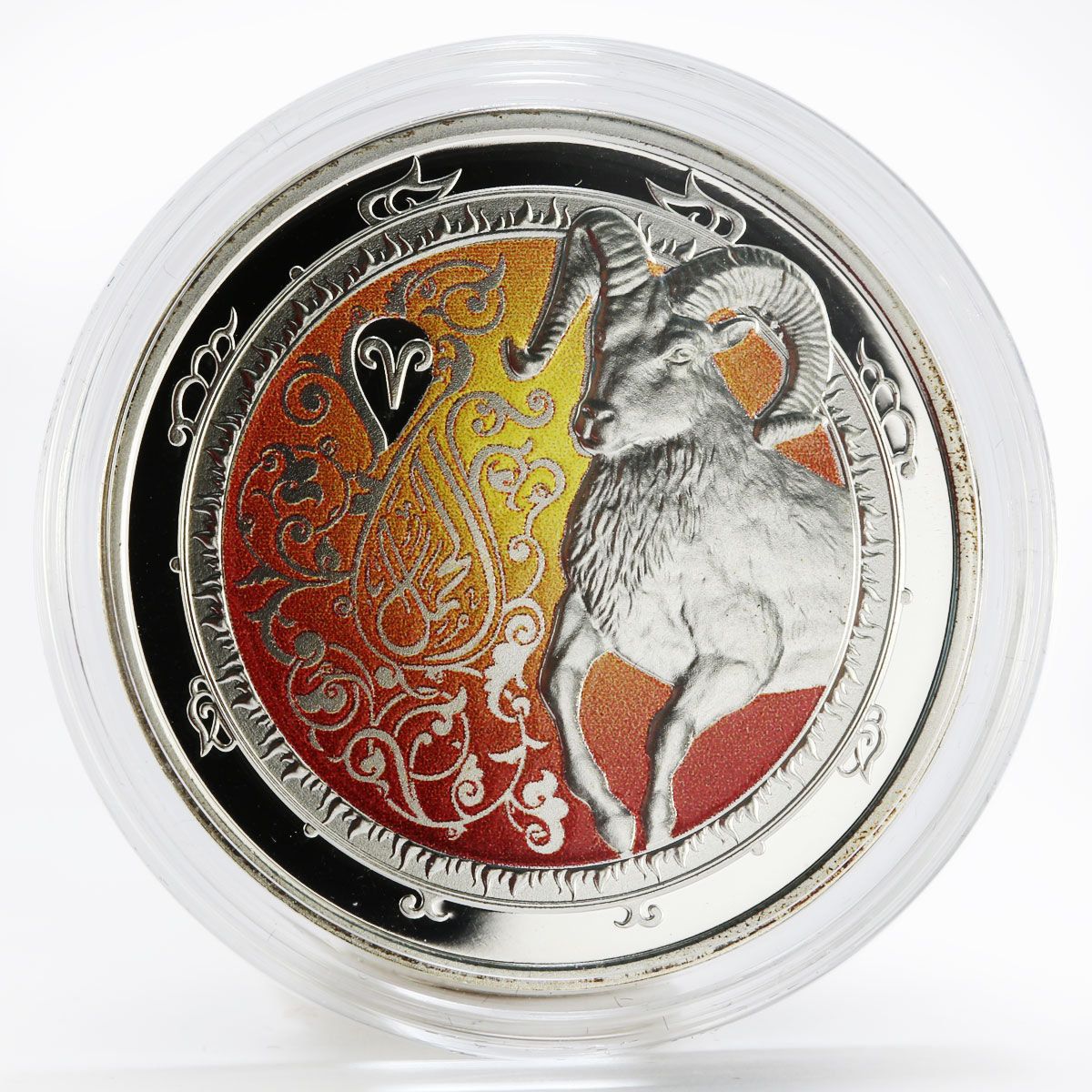 Lebanon 5 livres Zodiac Signs Aries colored proof silver coin 2013