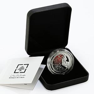 Lebanon 5 livres Zodiac Signs Capricorn  Fauna Animals proof silver coin 2013