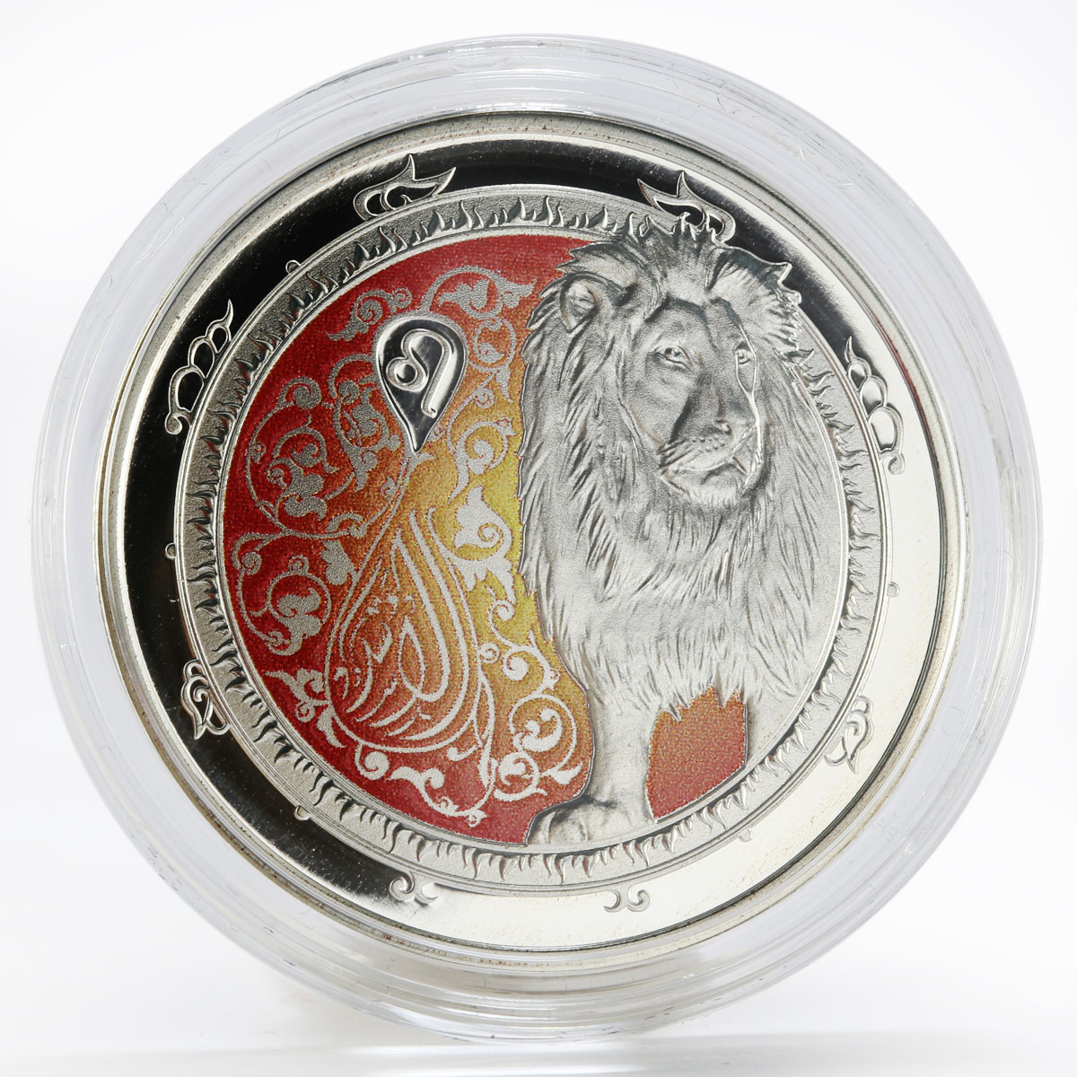 Lebanon 5 livres Zodiac Signs Leo colored proof silver coin 2013