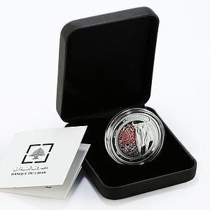 Lebanon 5 livres Zodiac Signs Taurus Fauna Animals proof silver coin 2013