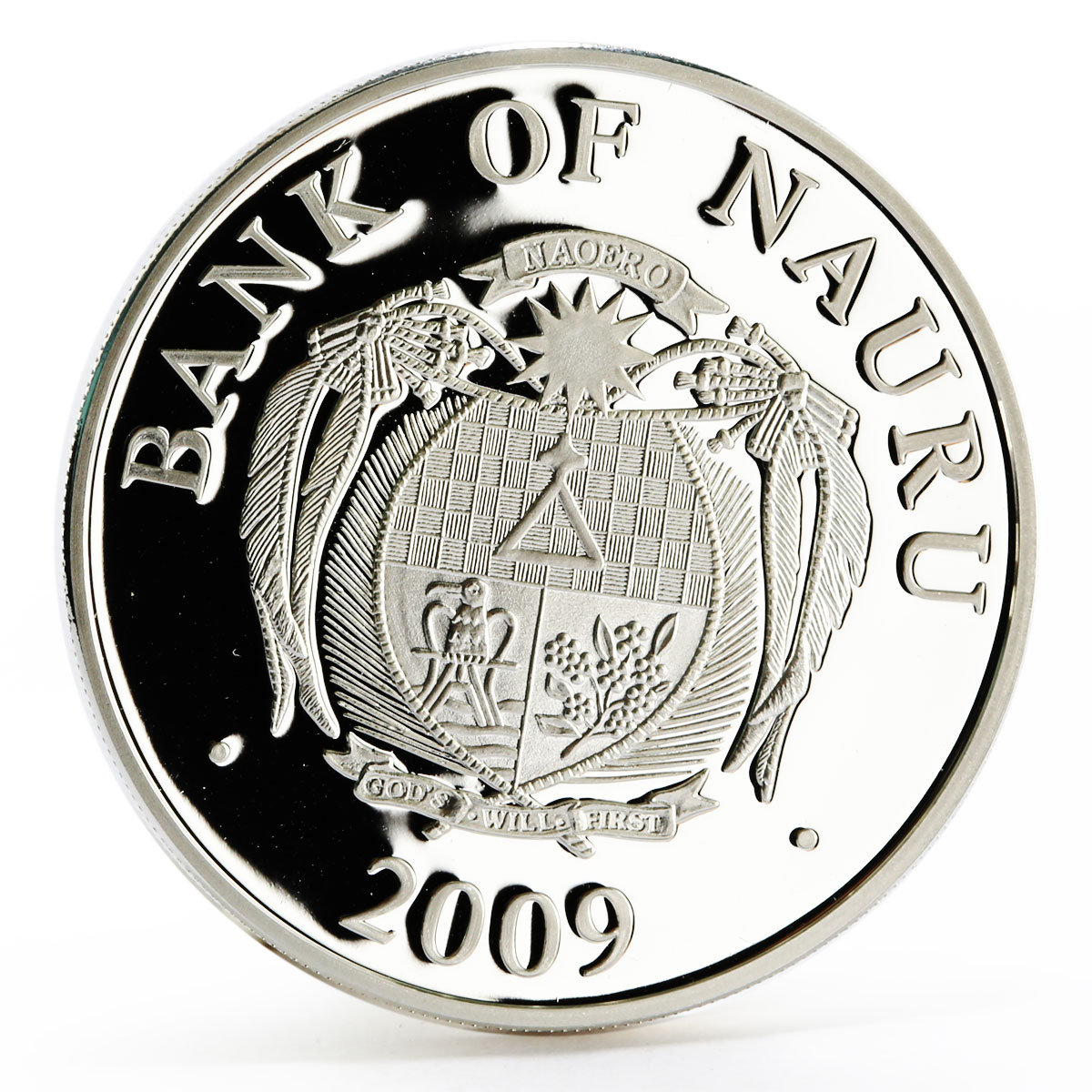 Nauru 10 dollars London Olympic Games series Swimming proof silver coin 2009