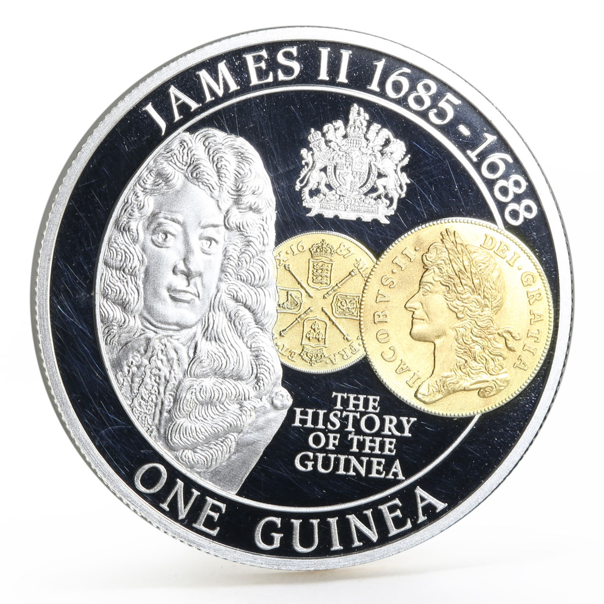 Tristan da Cunha 1 guinea The History of the Guinea James II silver coin 2013