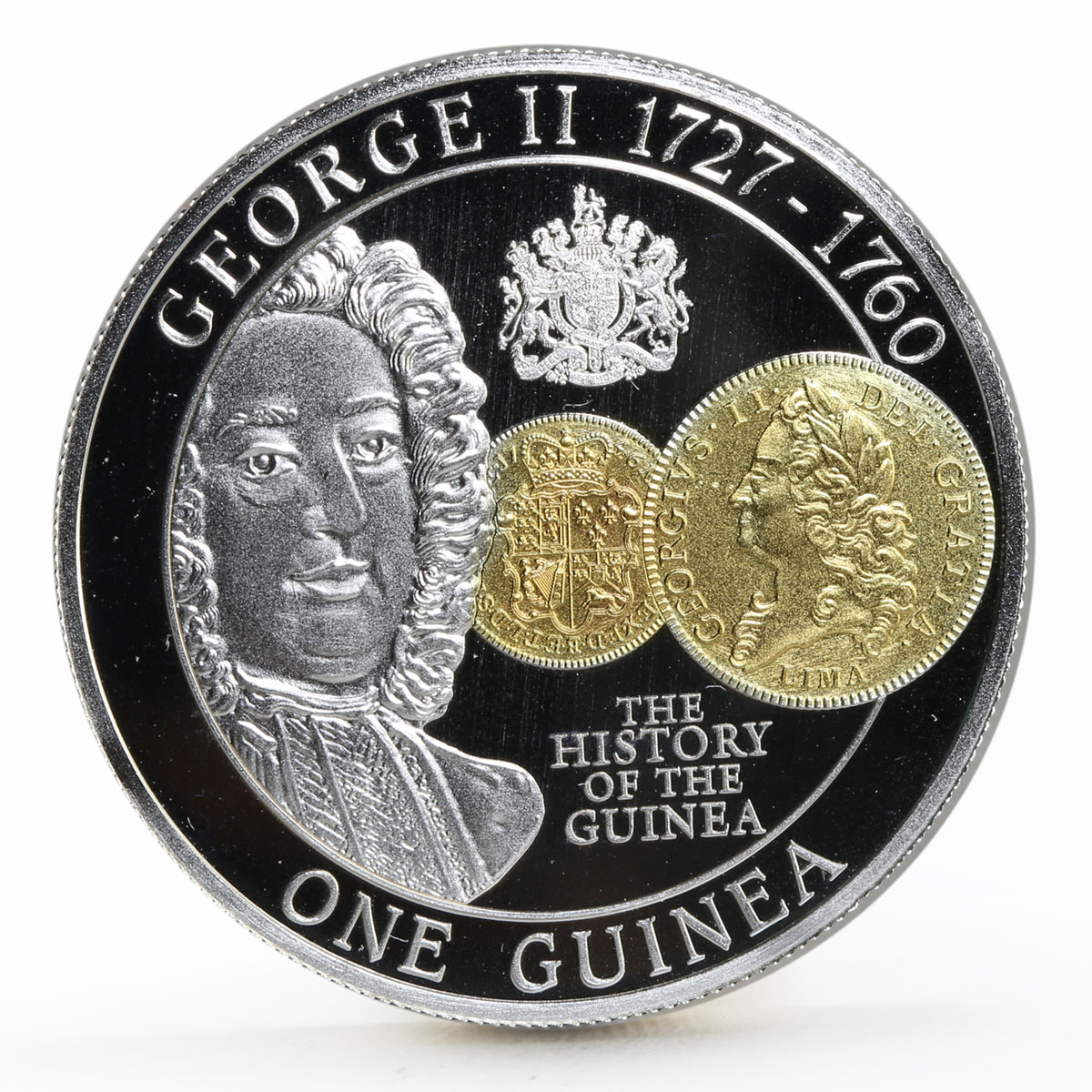 Tristan da Cunha 1 guinea The History of the Guinea George II silver coin 2013