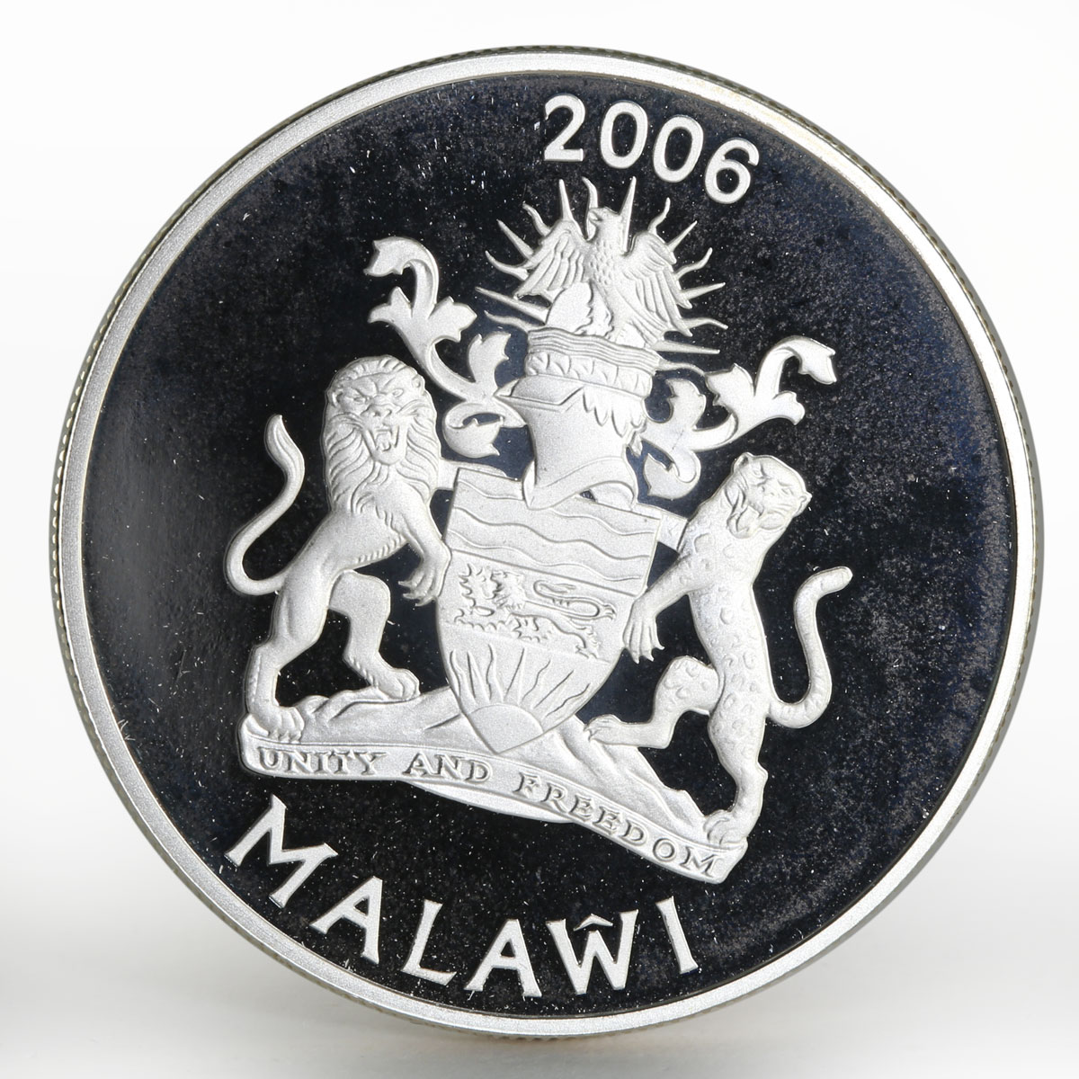 Malawi 5 kwacha Journey to Africa series Kilimanjaro Bird proof silver coin 2006