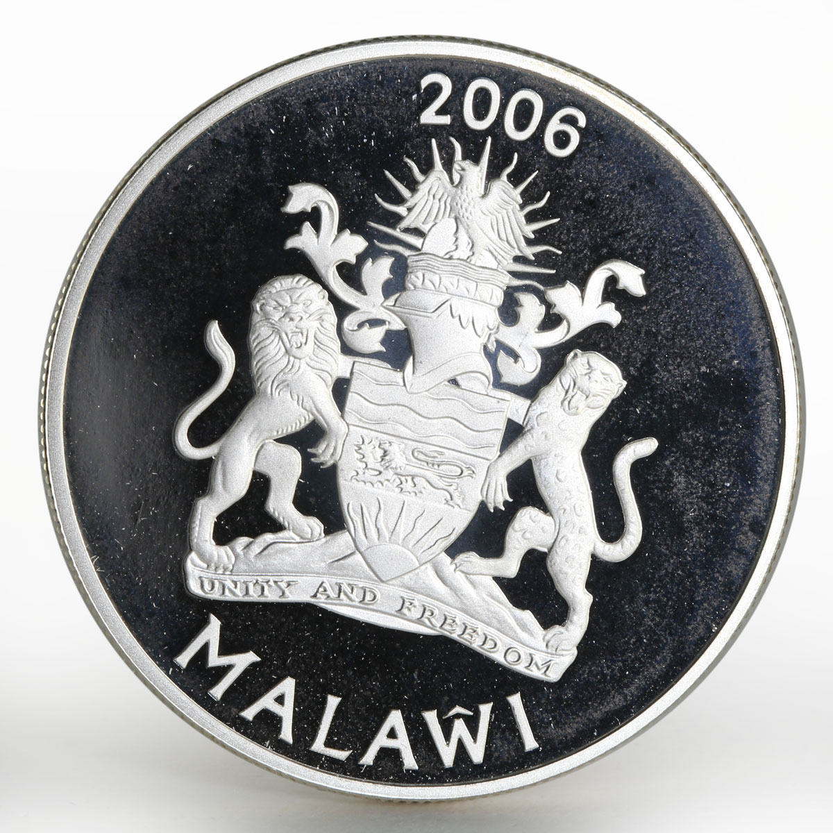 Malawi 5 kwacha Journey to Africa series Kilimanjaro Bird proof silver coin 2006