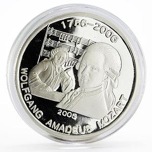 Benin 1000 francs 250th Birth of Wolfgang Mozart proof silver coin 2005