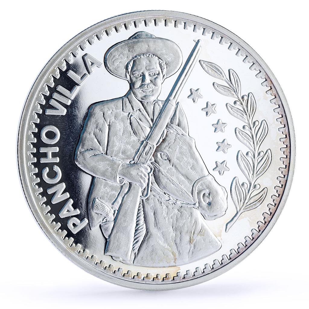 Mexico 5 onzas Revolutionary Pancho Villa Horseman silver medal coin