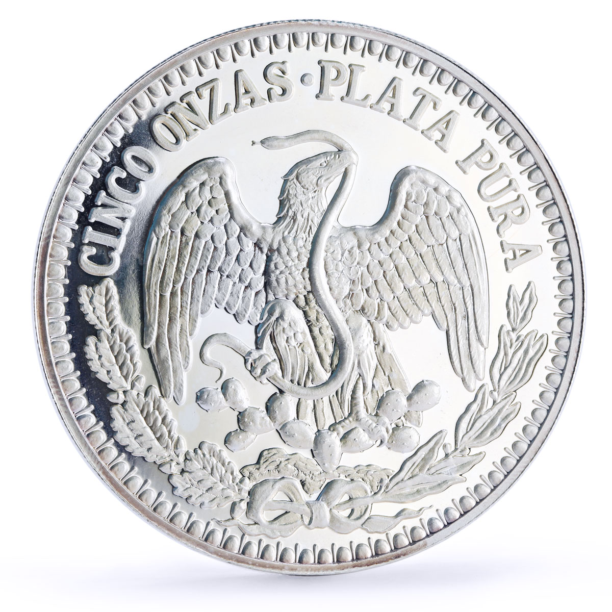 Mexico 5 onzas Revolutionary Pancho Villa Horseman silver medal coin ND No Date