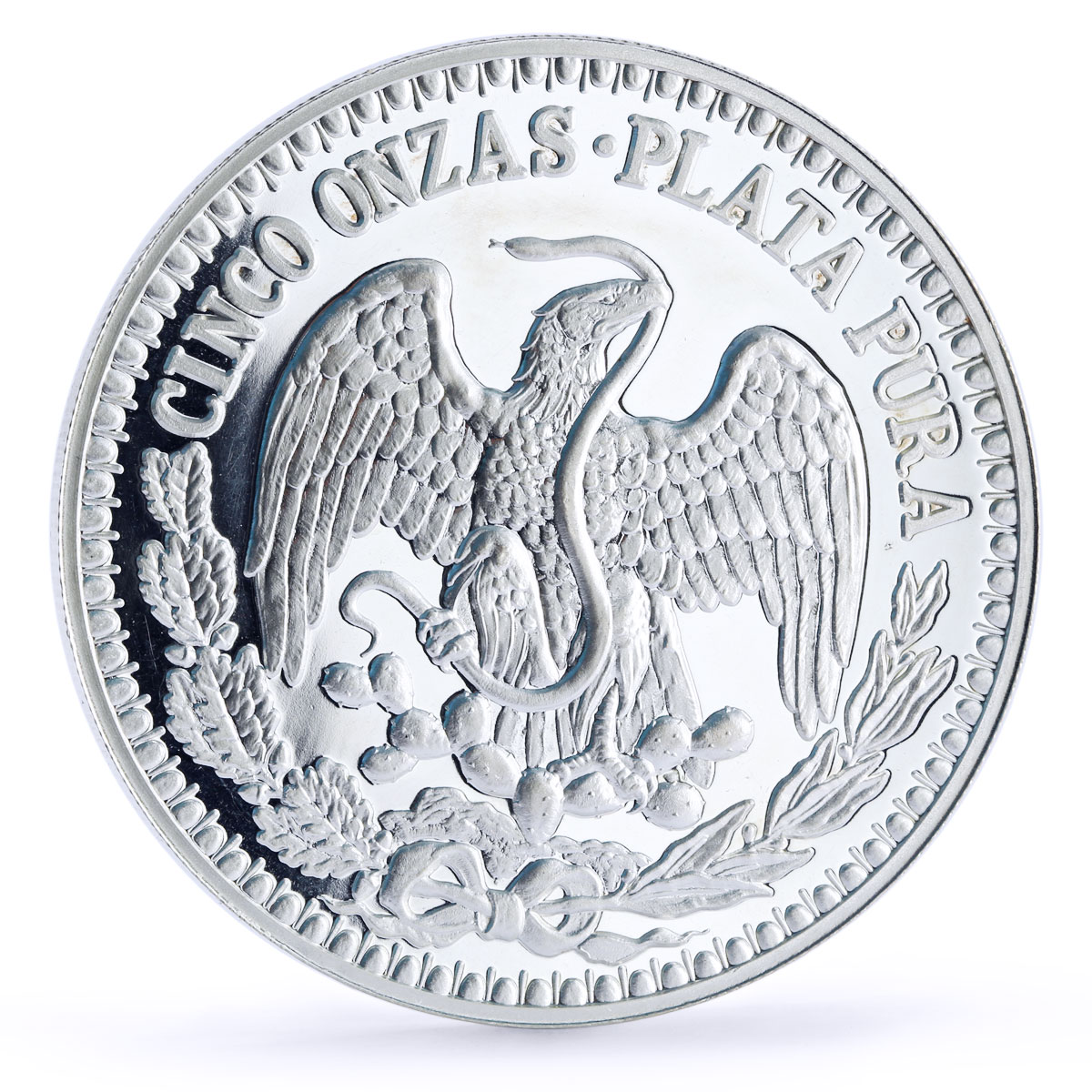 Mexico 5 oz Declaration of Independence 1810 Libertad silver medal coin No Date
