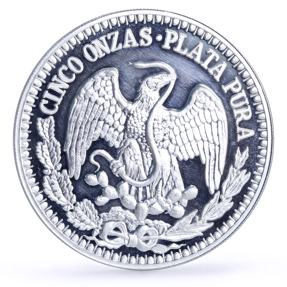 Mexico 5 oz Declaration of Independence 1810 Libertad silver medal coin No Date