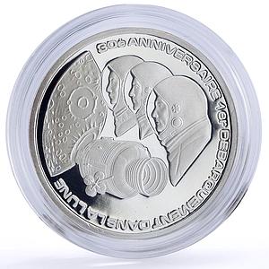 Togo 500 francs Apollo XI Moon Landing Astronauts Space proof silver coin 1999