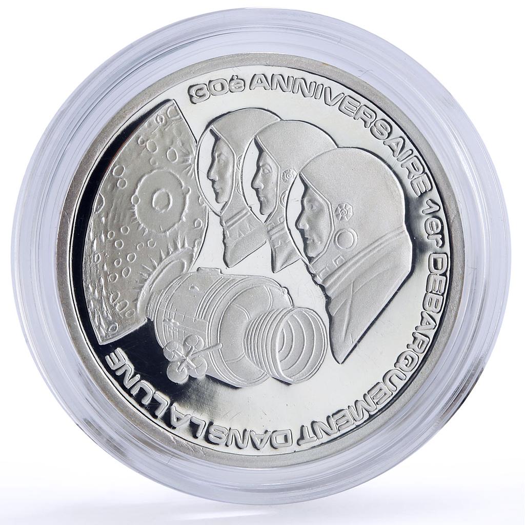 Togo 500 francs Apollo XI Moon Landing Astronauts Space proof silver coin 1999