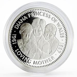 Liberia 20 dollars Lady Diana series Loving Mother proof silver coin 1997