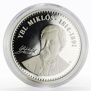 Hungary 10000 forint 200th Anniversary of Ybl Miklos proof silver coin 2014