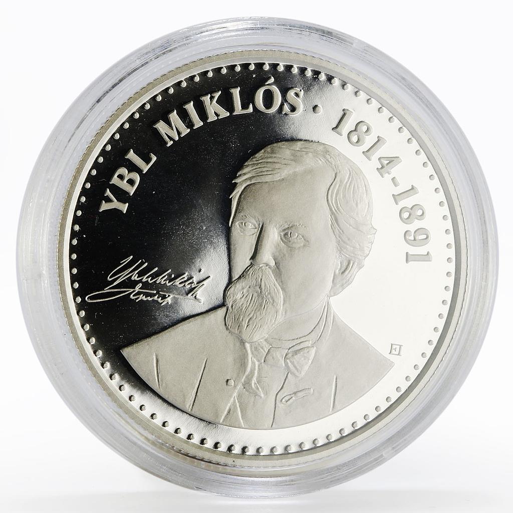 Hungary 10000 forint 200th Anniversary of Ybl Miklos proof silver coin 2014