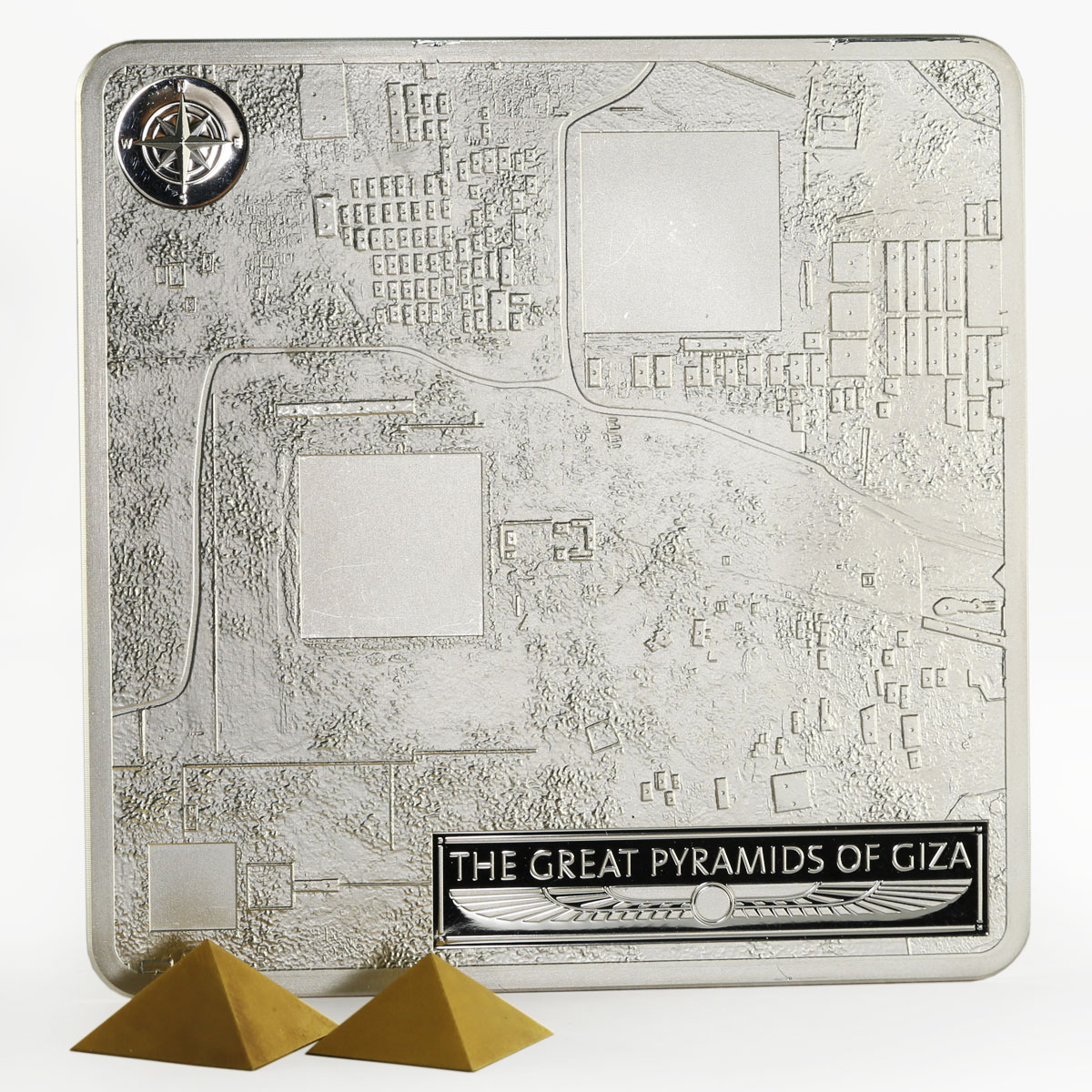 Fiji 50 dollars The Great Pyramids of Giza Two Gilded Figures silver coin 2012