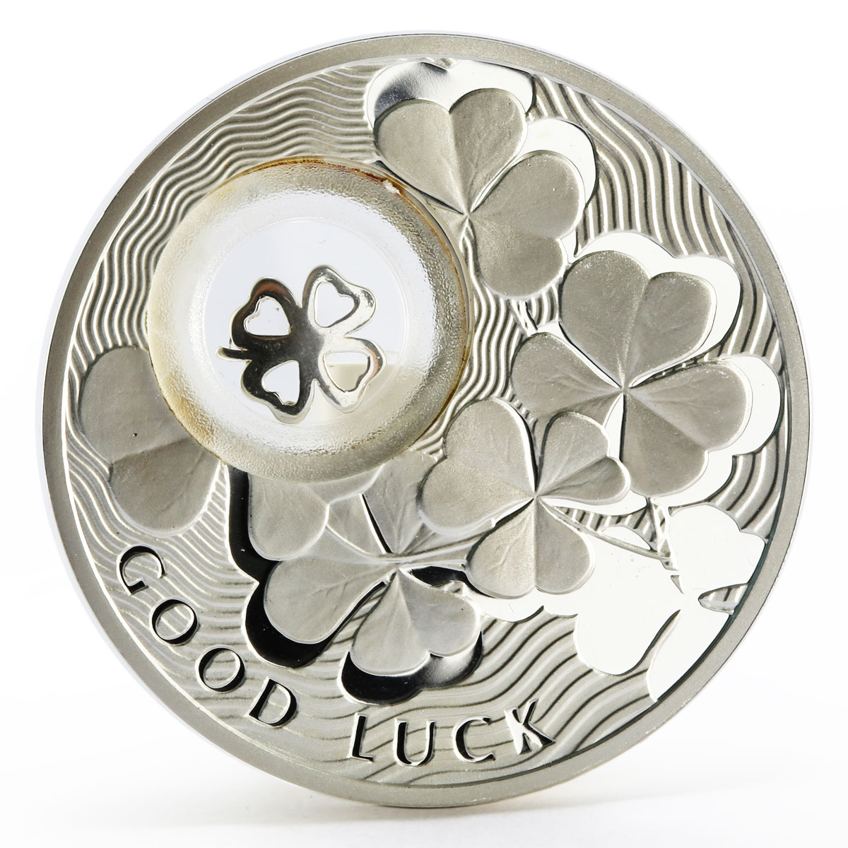 Niue 1 dollar Lucky Coins series The Four Leaf Clover Good Luck silver coin 2010