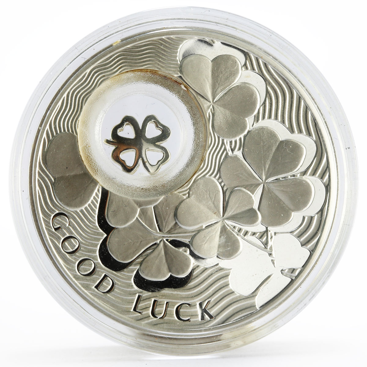 Niue 1 dollar Lucky Coins series The Four Leaf Clover Good Luck silver coin 2010