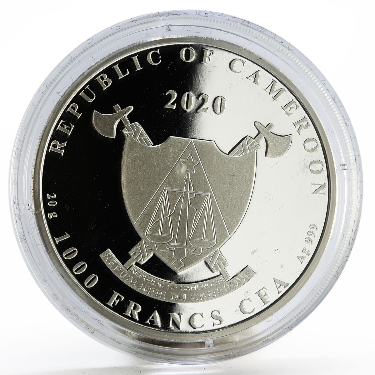 Cameroon 1000 francs Defenders of Fatherland The Sailor colored silver coin 2020