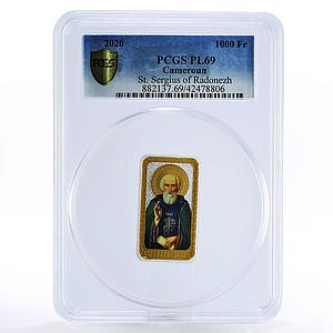 Cameroon 1000 francs Saint Sergius of Radonezh PR69 PCGS silver coin 2020