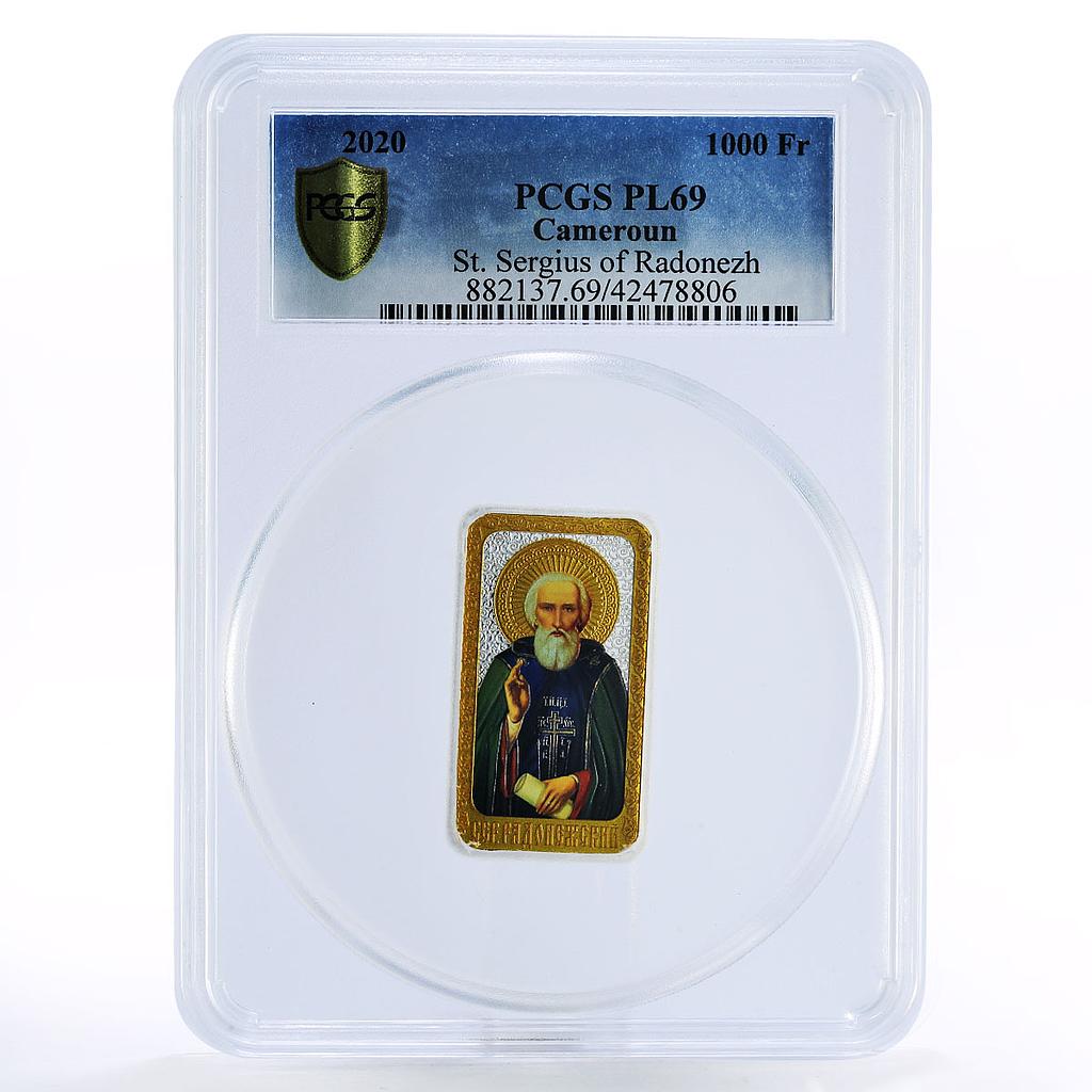 Cameroon 1000 francs Saint Sergius of Radonezh PR69 PCGS silver coin 2020