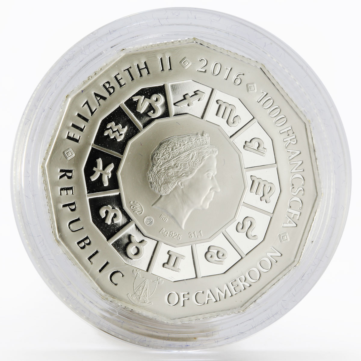 Cameroon 1000 francs Talisman of Luck series The Goldfish silver coin 2016