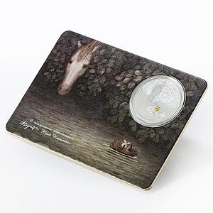 Ghana 5 cedis The Hedgehog and The Horse in the Fog colored silver coin 2014