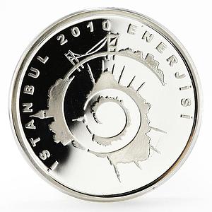Turkey 20 lira European Capital of Culture Istanbul City proof silver coin 2010