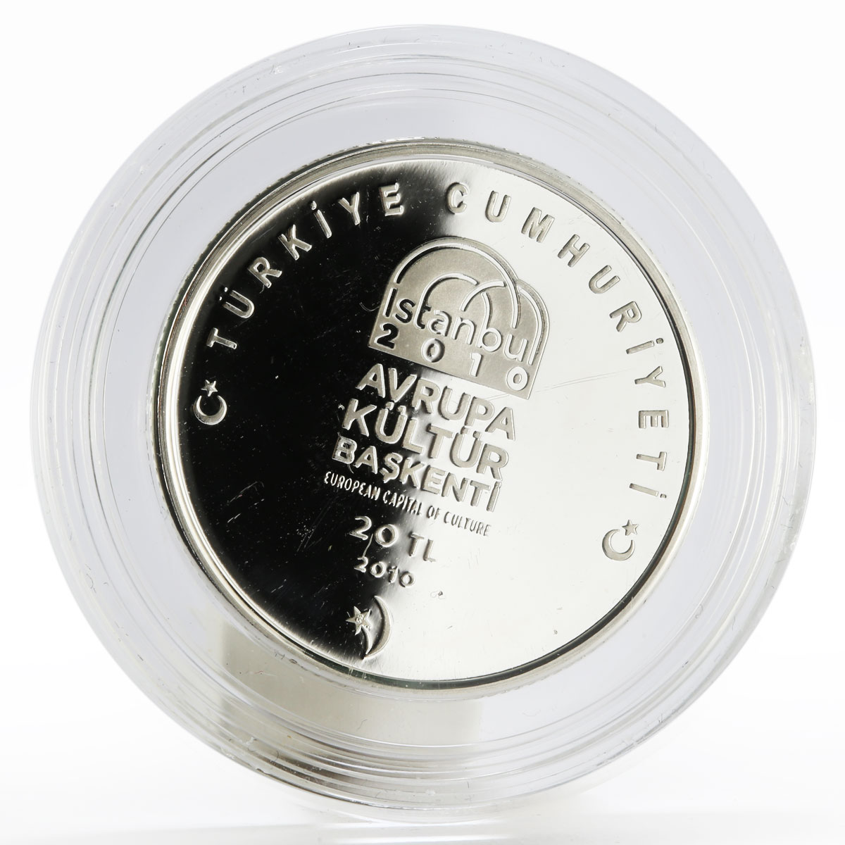 Turkey 20 lira European Capital of Culture Istanbul City proof silver coin 2010